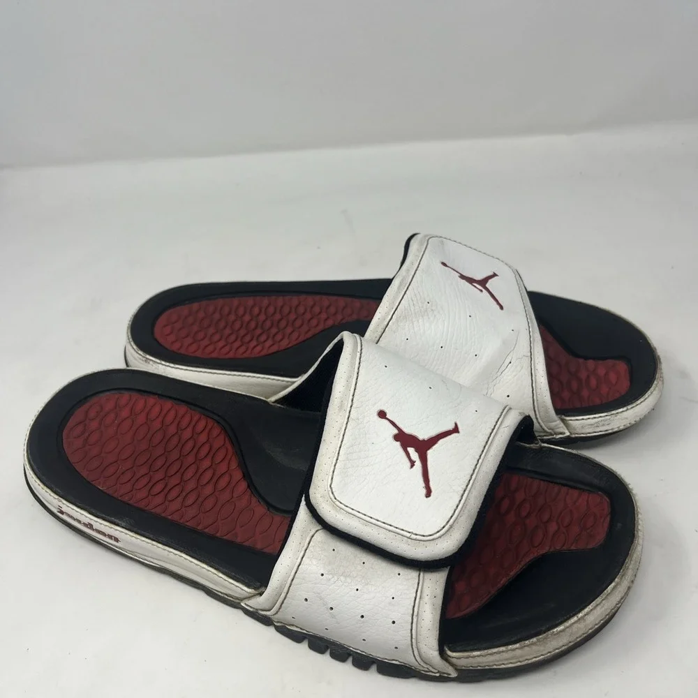 Nike Air Jordan Hydro 2 Slides Slip On Sandals Mens Size 11 White Red 312527